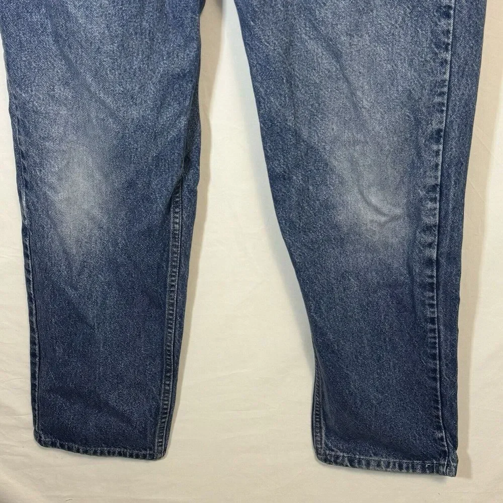Vtg Levis 505 USA Straight Leg Blue Jeans Mens Tag 38x32 Western Cowboy‎ (38x29)